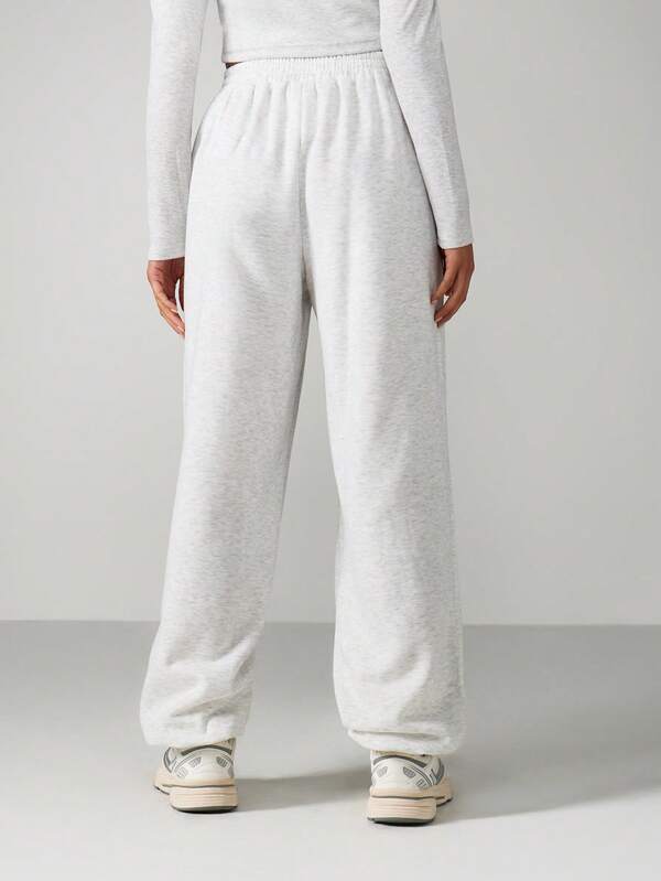 MISSGUIDED Heathered Cuffed Joggers With Drawstring