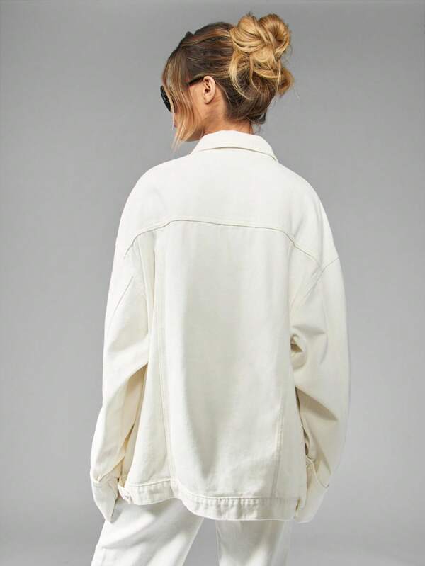 MISSGUIDED High Fashion Utility Oversized Trucker Denim Jacket