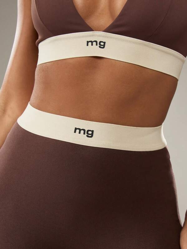 MISSGUIDED High Rise Leggings With Branded Waistband