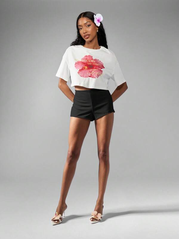 MISSGUIDED High Rise Tailored Elegant Mini Shorts