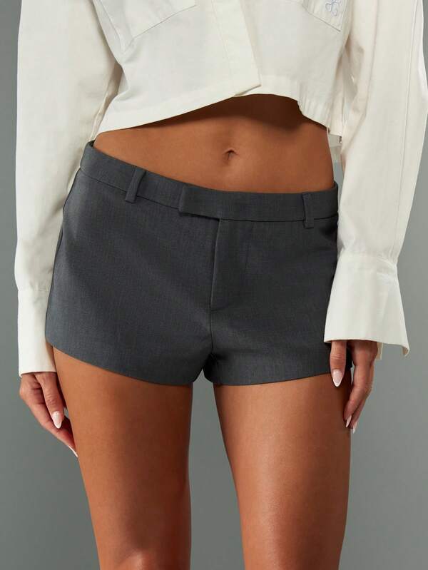 MISSGUIDED High Rise Tailored Shorts With Belt