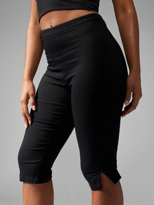 MISSGUIDED High-Waisted Athletic Training Pants Split Detail