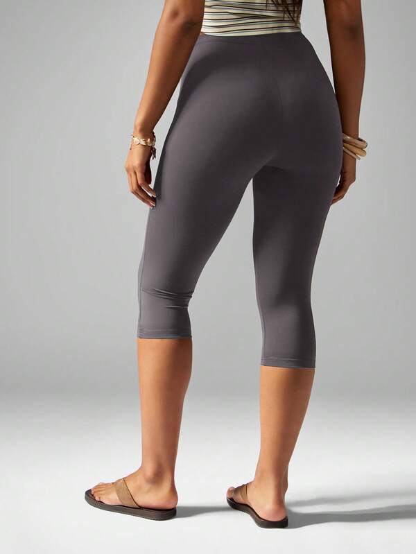 MISSGUIDED High Waisted Capri Leggings With Stretchy Waistband