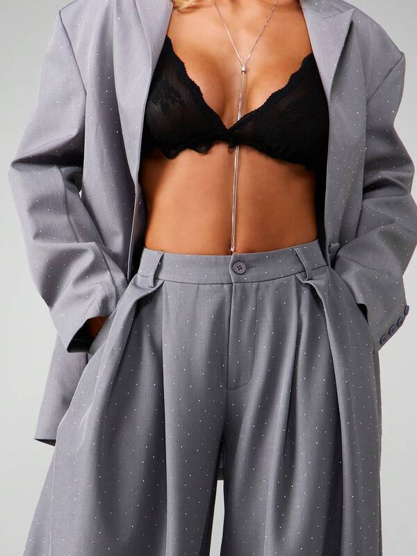 MISSGUIDED High Waisted Polka Dot Wide Leg Pants