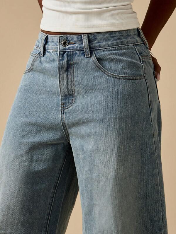 MISSGUIDED High Waisted Relaxed Fit Wide Leg Barrel Jeans
