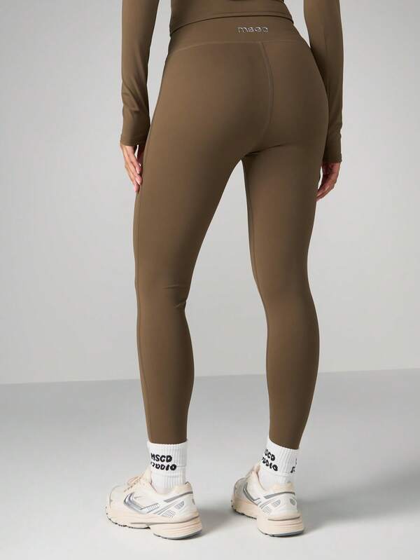MISSGUIDED High Waisted Seamless Compression Leggings With Logo Detail