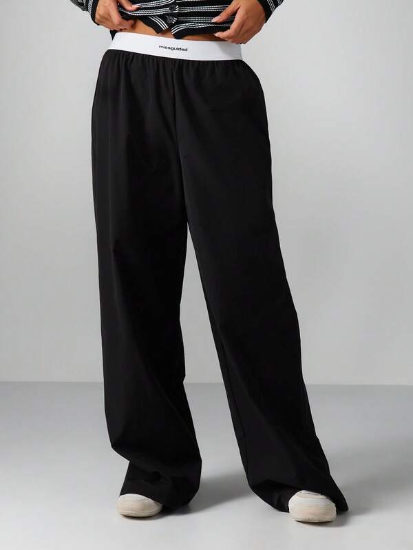 MISSGUIDED High Waisted Wide Leg Palazzo Pants