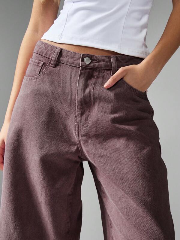 MISSGUIDED High Waisted Wide Leg Palazzo Style Denim Jeans