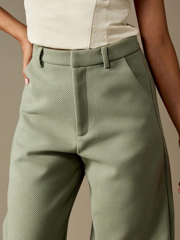 MISSGUIDED High Waisted Wide Leg Structured Pants