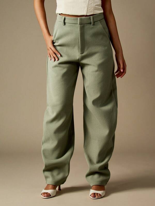 MISSGUIDED High Waisted Wide Leg Structured Pants