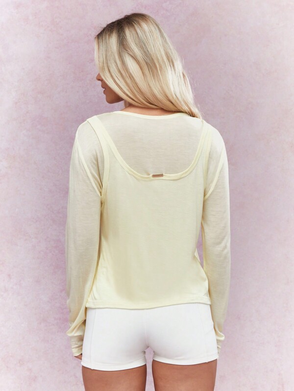 MISSGUIDED Jersey Double Layered Full Sleeve Top