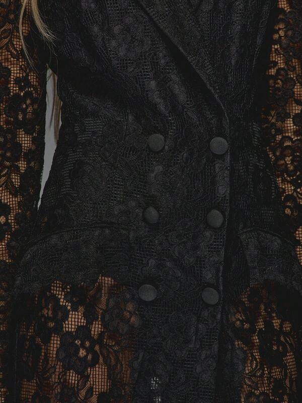 MISSGUIDED Lace Blazer Maxi Dress With Double Breasted Detail