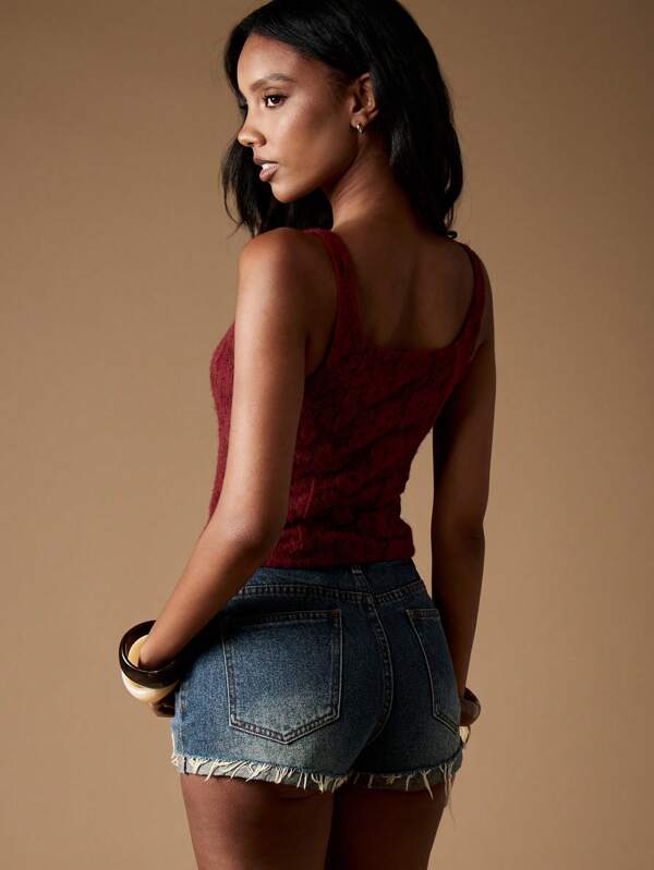 MISSGUIDED Lace Up Front Corset Top With Boning