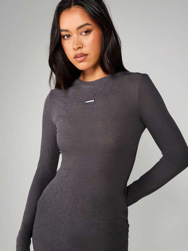 MISSGUIDED Long Sleeve Bodycon Mini Dress