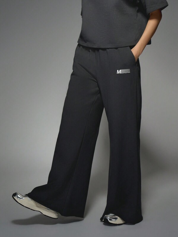 MISSGUIDED Loose Fit Athleisure Wide Leg Fleece Sweatpants