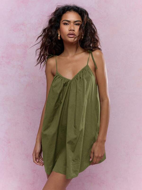 MISSGUIDED Loose Flowy A Line Smock Women Mini Dress