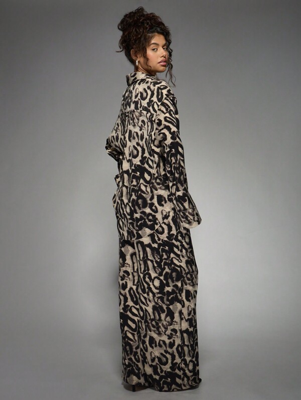 MISSGUIDED Animal Print Two Piece Set