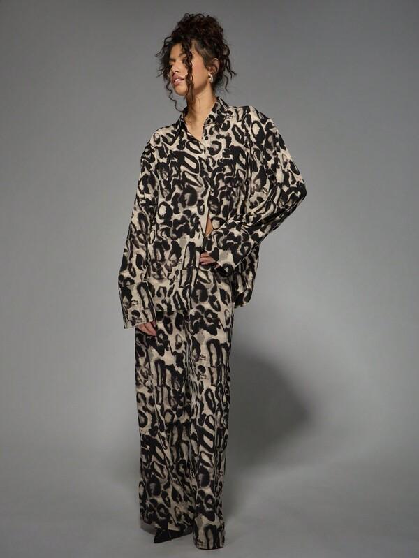 MISSGUIDED Animal Print Two Piece Set