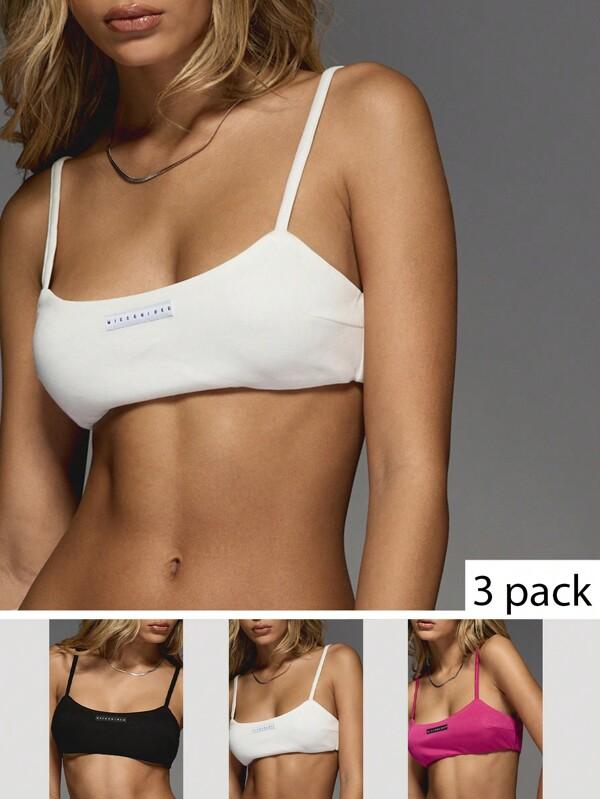 MISSGUIDED Crop Cami Bra Top Pack Of 3