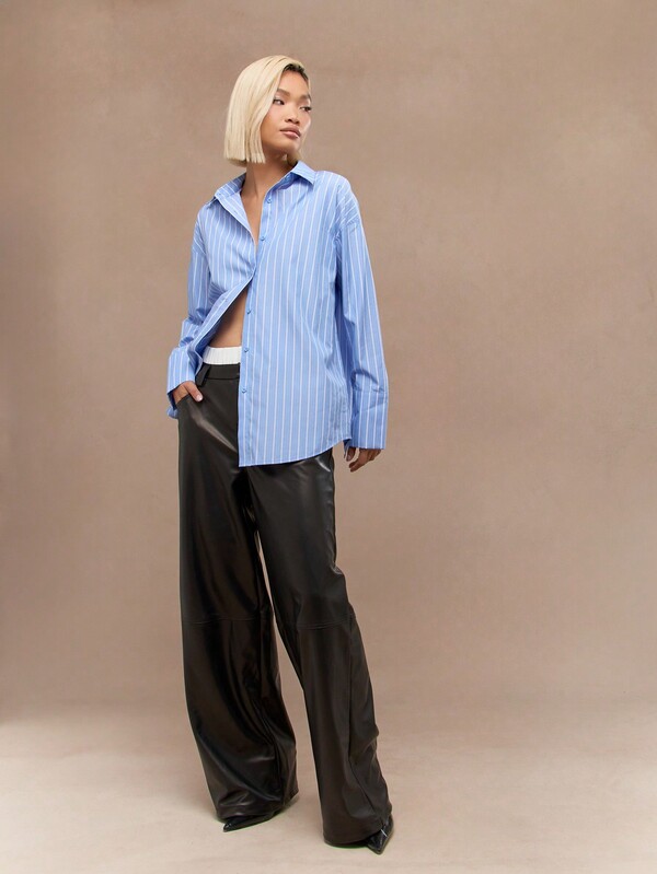 MISSGUIDED Stripes Oversized Shirt