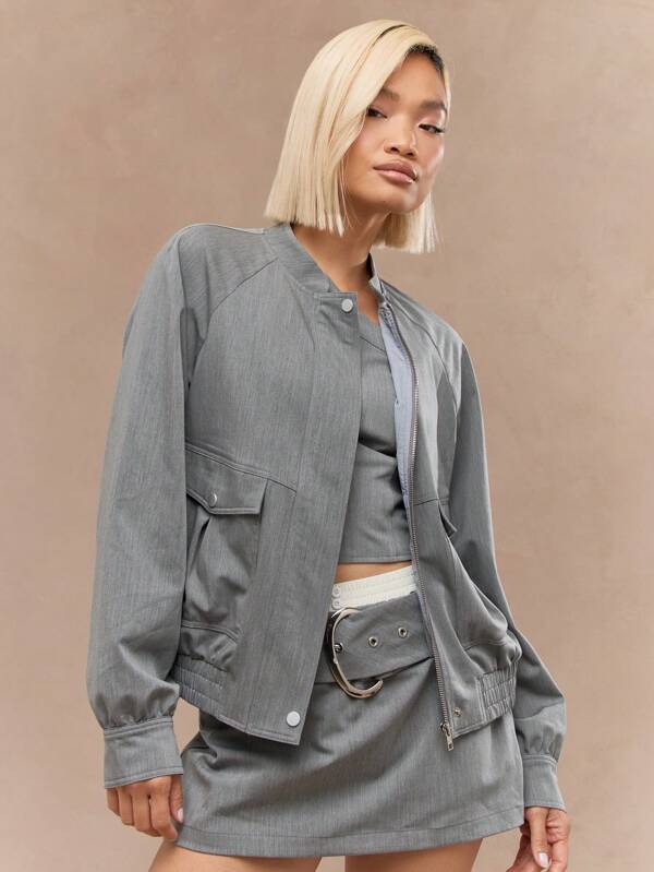 MISSGUIDED Modern Raglan Sleeve Bomber Jackets