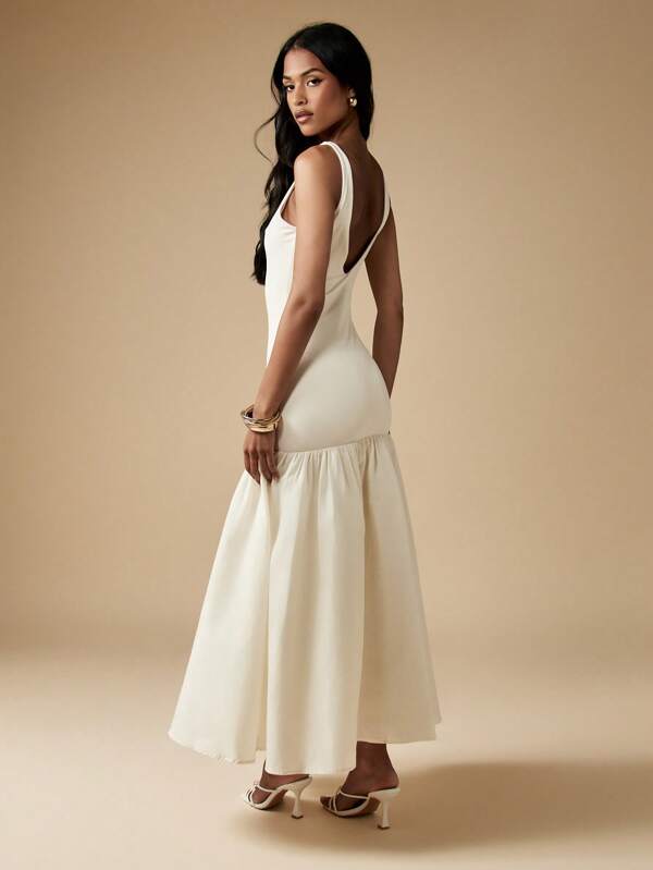 MISSGUIDED Modern Sleeveless Drop Waist Maxi Dress