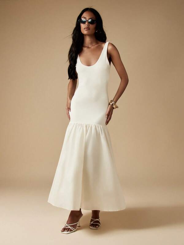 MISSGUIDED Modern Sleeveless Drop Waist Maxi Dress