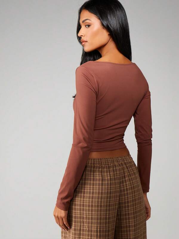 MISSGUIDED Off Shoulder Top With Lace Trim