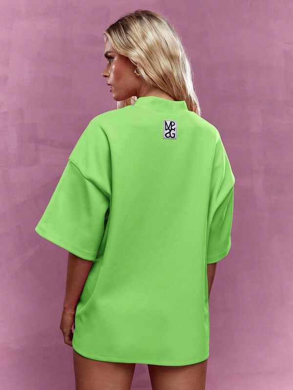 MISSGUIDED Oversized Boxy Fit Crew Neck T-Shirt