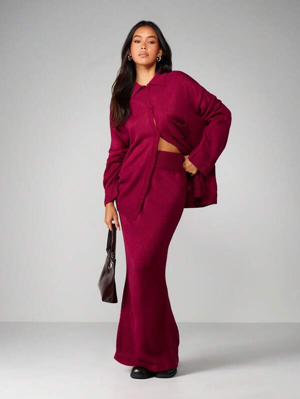 MISSGUIDED Oversized Cardigan With Button Closure And Pocket