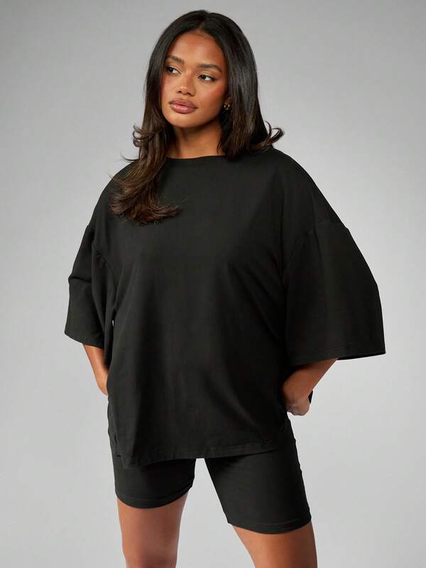 MISSGUIDED Oversized Casual Lounge Activewear Two-Piece Set