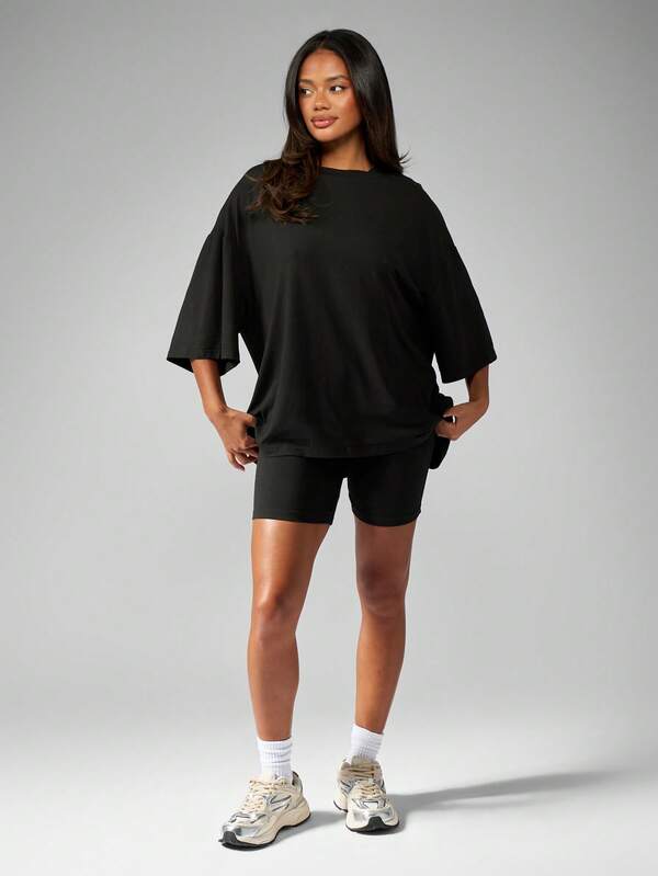 MISSGUIDED Oversized Casual Lounge Activewear Two-Piece Set
