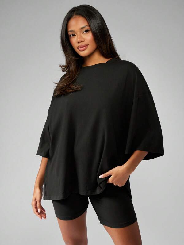 MISSGUIDED Oversized Casual Lounge Activewear Two-Piece Set