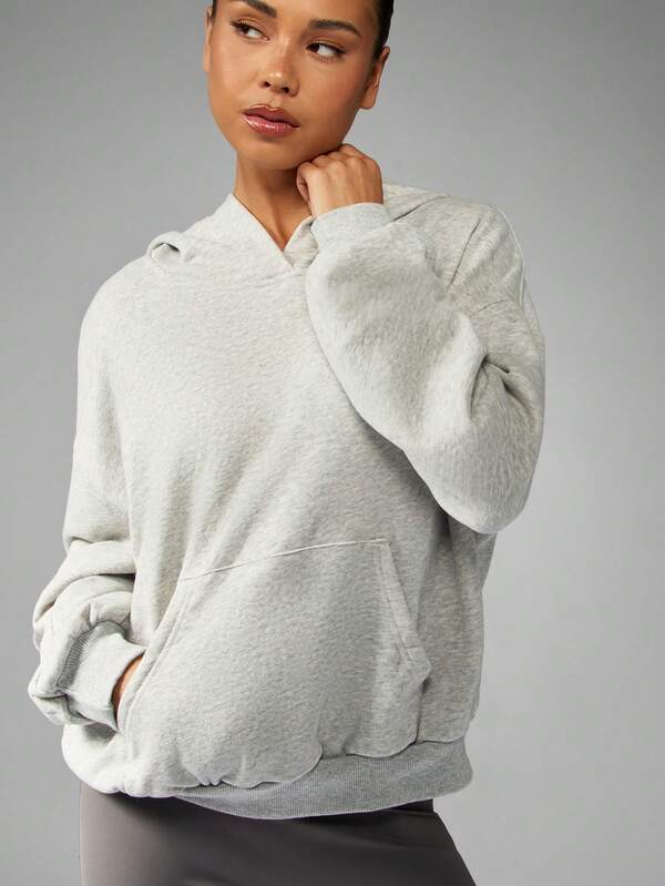 MISSGUIDED Oversized Cotton Blend Hoodie With Number Print