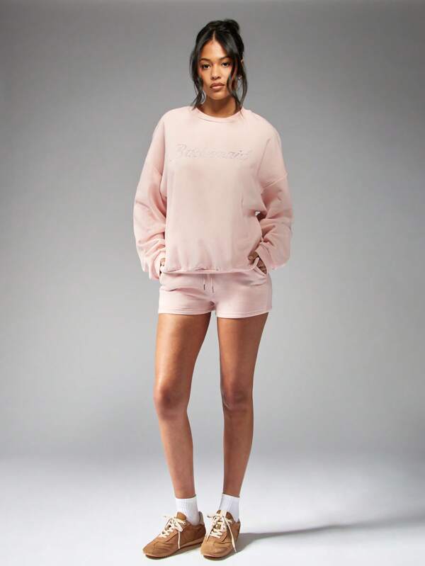 MISSGUIDED Oversized Diamante Bridesmaid Sweatshirt