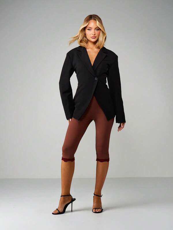 MISSGUIDED Oversized Double Breasted Blazer With Lapels