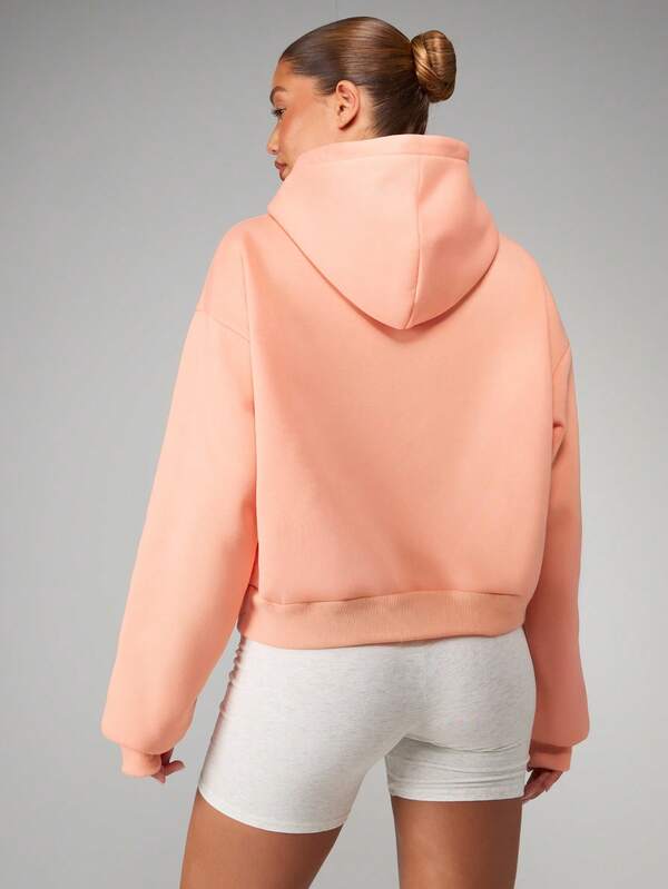 MISSGUIDED Oversized Full Zip Hoodie With Centre Pocket