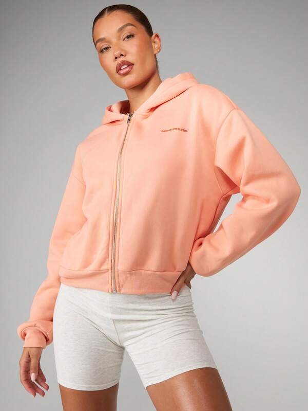 MISSGUIDED Oversized Full Zip Hoodie With Centre Pocket