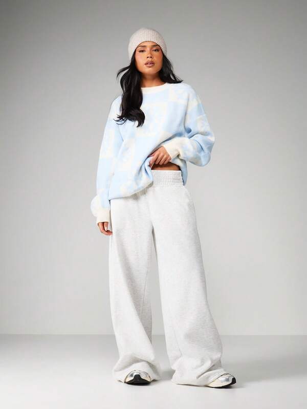 MISSGUIDED Oversized Jacquard Knit Christmas Pullover With Festive Pattern