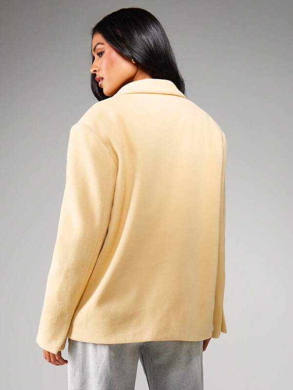 MISSGUIDED Oversized Lapel Blazer With Open Front