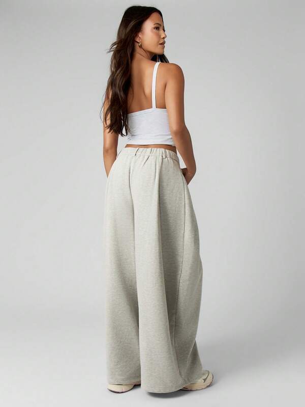 MISSGUIDED Oversized Pleated Wide Leg Palazzo Trousers