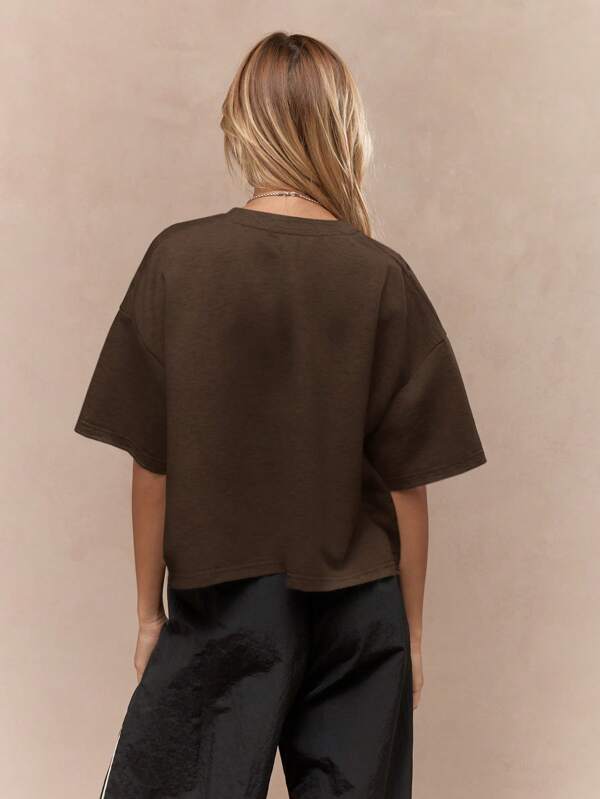 MISSGUIDED Oversized Relaxed Boxy Fit Short Sleeve T Shirt