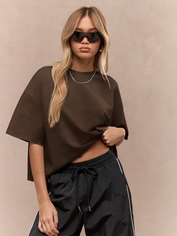 MISSGUIDED Oversized Relaxed Boxy Fit Short Sleeve T Shirt