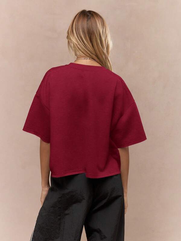 MISSGUIDED Oversized T Shirt With Dropped Shoulders