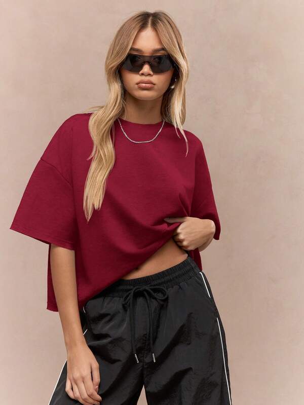 MISSGUIDED Oversized T Shirt With Dropped Shoulders