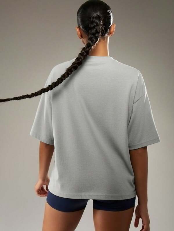 MISSGUIDED Oversized Tee With Chest Stripe Logo