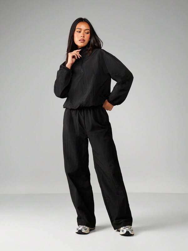 MISSGUIDED Oversized Track Pants With Elastic Waistband