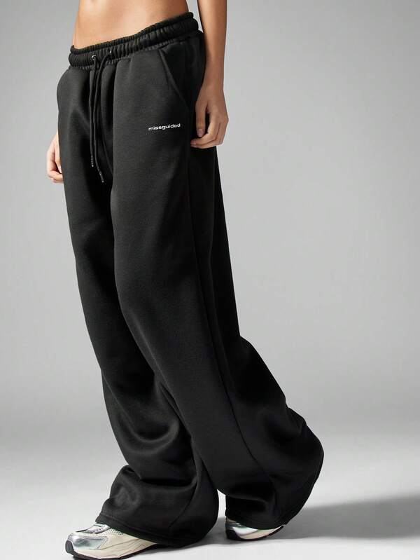 MISSGUIDED Oversized Wide Leg Jogger Pants Comfort Stretch