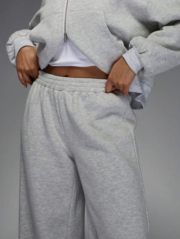 MISSGUIDED Oversized Wide Leg Sweatpants With Side Pockets
