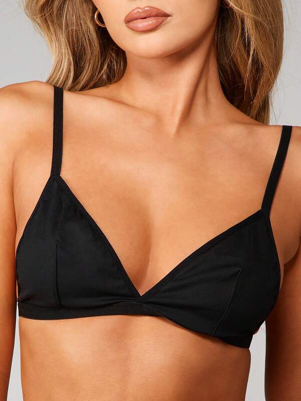MISSGUIDED Plunge Bralette With Lace Detail
